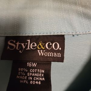 Style & Co Turquoise Jean Jacket
